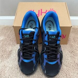 Ryka Black and Blue Women's Training Shoes